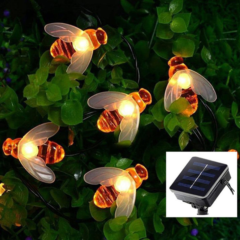 BowLift | Modern Art Deco Waterproof Solar Honey Bees Decoration Plastic LED Outdoor String Light For Garden