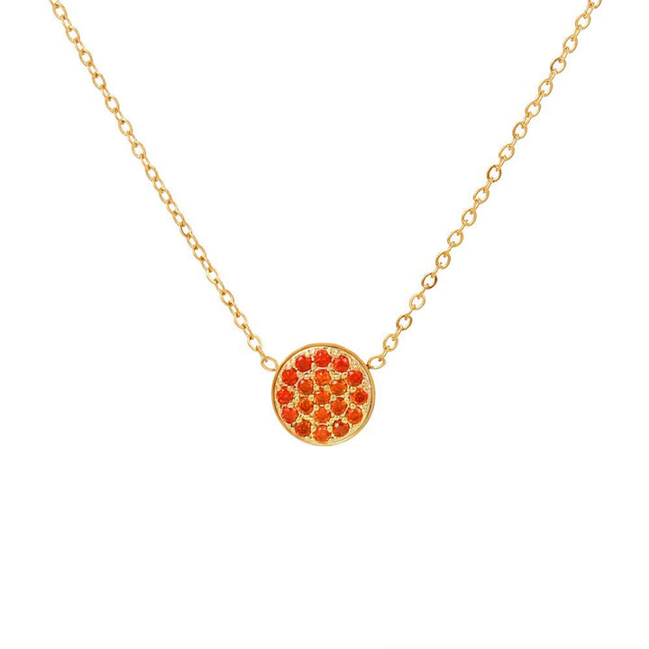 BowLift | Dainty Diamond Speckled Birthstone Circle Necklace
