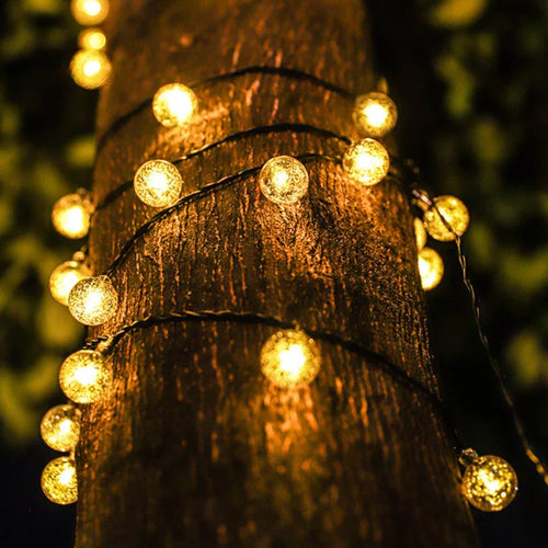 Solar string lights with ball lights - 5M-20 LED / 7M-50 LED / 12M-100 LED | Bowlift