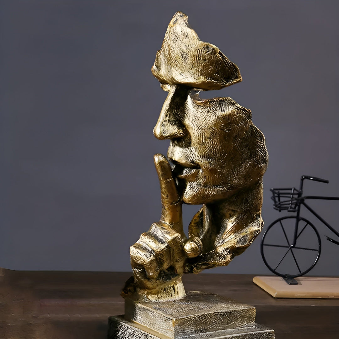 Abstract Thinker Sculpture – Modern Deco Figure made of Resin | Perfect for Living Room & Office | Bowlift