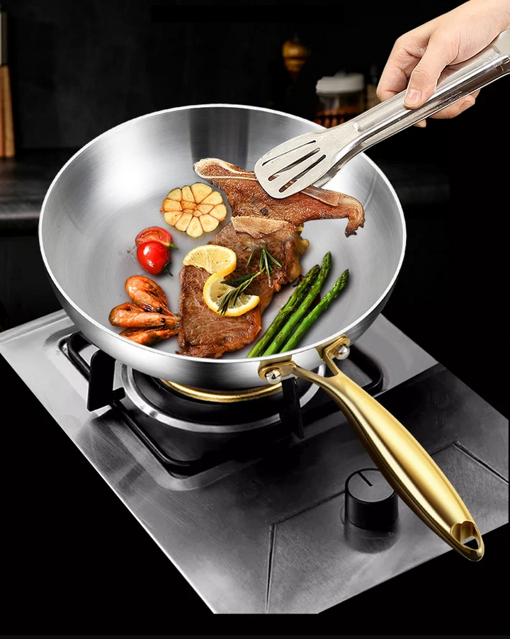 ChefSteel – Professional Stainless Steel Frying Pan for Gas & Induction Bowlift