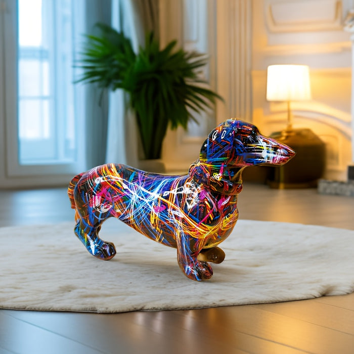 BowLift | Dachshund Delight – Colourful Dachshund Ornament for a Playful Touch at Home