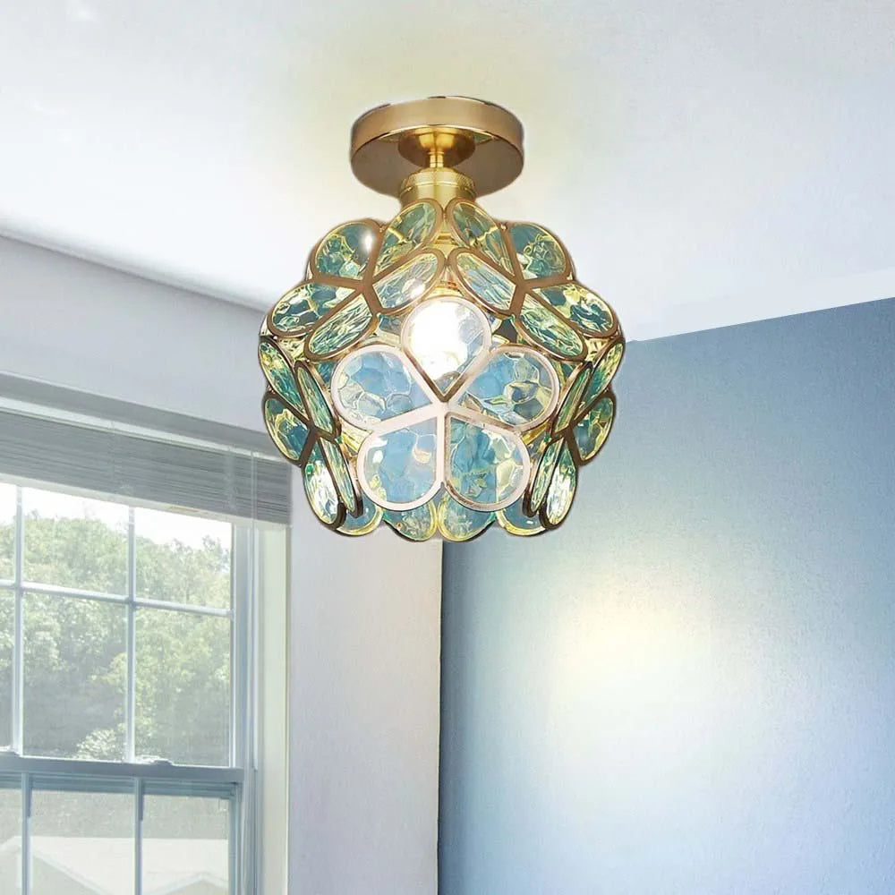 BowLift | Glass Flower Ceiling Lamp - FloraGlow