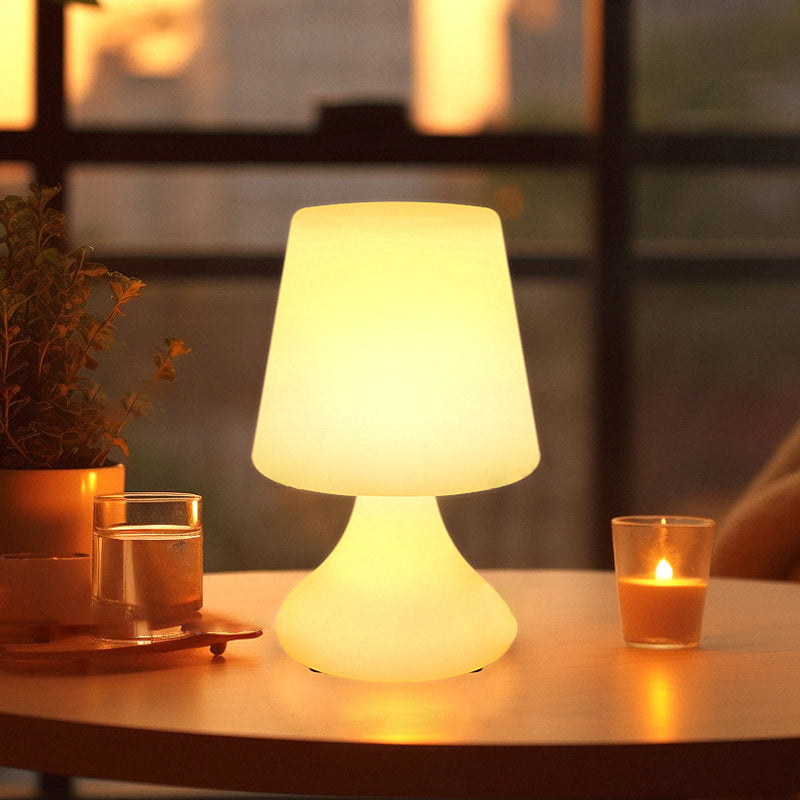 Modern Minimalist PE Cup Shape USB LED Table Lamp Night Light For Outdoor Patio | Bowlift