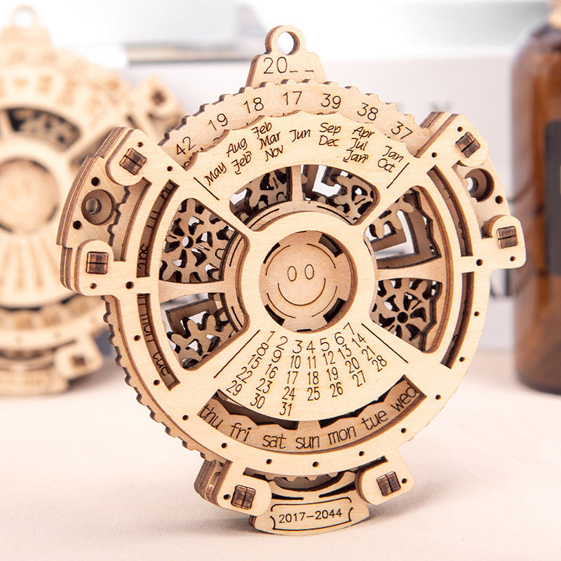 Wooden Gechanical Gear Perpetual Calendar Model Kits | Bowlift