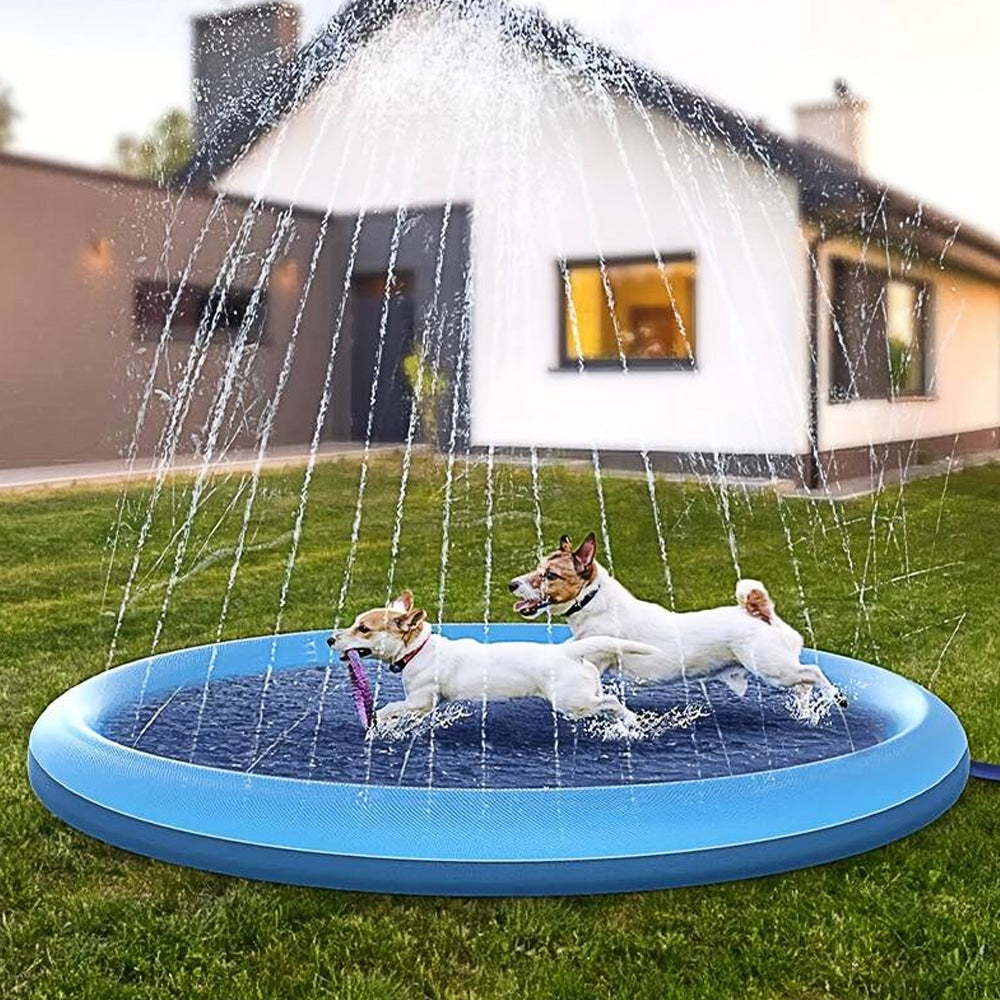 BowLift | PawSplash Dog Bath – Inflatable Water Mat with Sprayers for Pets