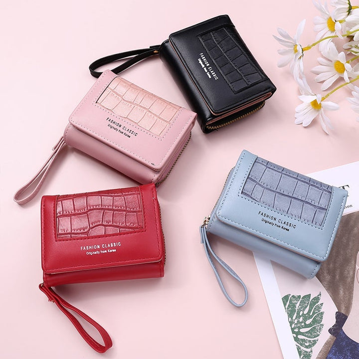 BowLift | Large Capacity Multi-Card Zipper Tri-Fold Coin Purse