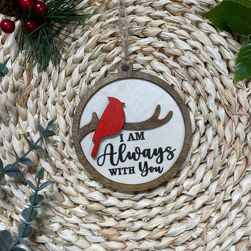 BowLift | Cardinal Bird Wooden Christmas Ornament