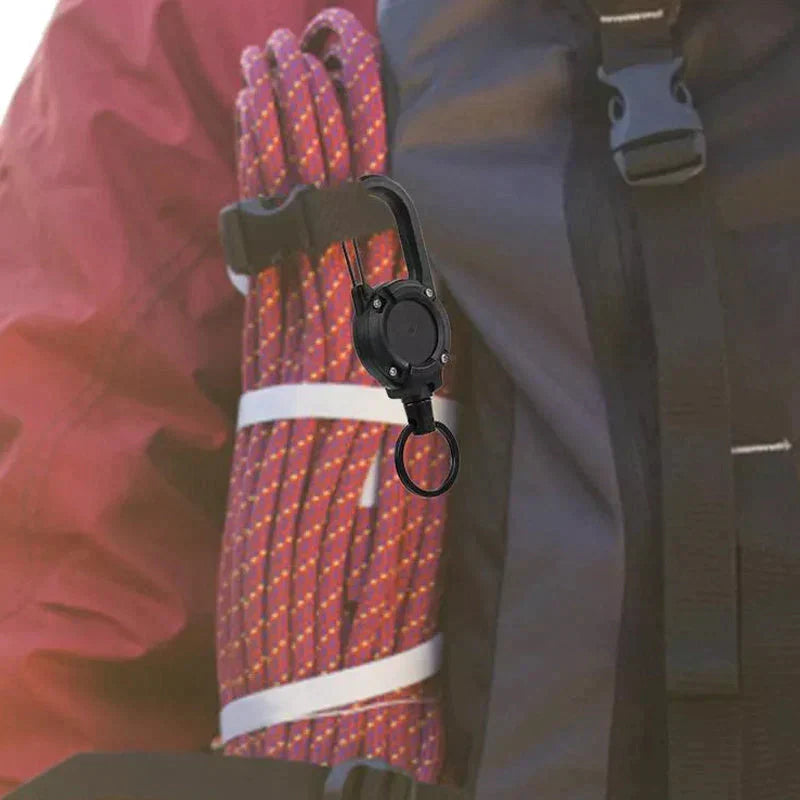 Automatic retractable key holder made of wire rope for outdoor use | Bowlift