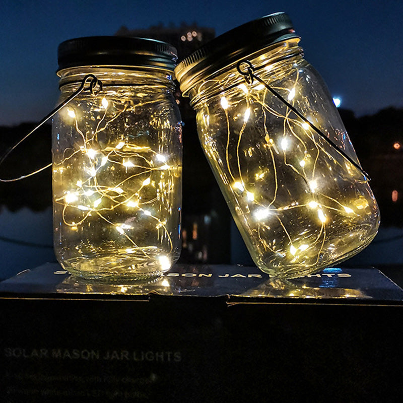 Modern Art Deco Waterproof Solar Glass Stainless Steel Copper Wire Star LED String Lights Outdoor Lighting For Garden | Bowlift