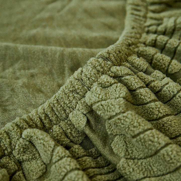 BowLift | Modern Leaf Jacquard Waterproof Anti-Scratch Stretch Full Cover Sofa Cover