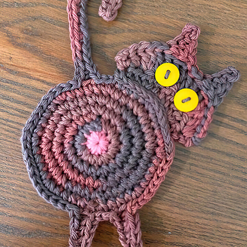 Funny Cat Butt Coasters Cat Butt Cup Mat Knitted Gift for Cat Fans | Bowlift