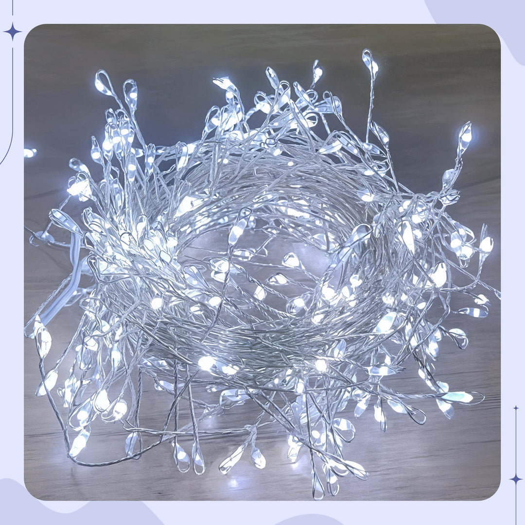 LED Firecracker String Lights – Dazzling Copper Wire Sparkle Bowlift