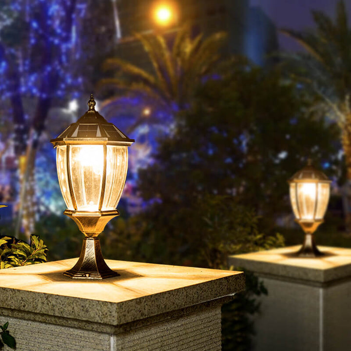 Outdoor Solar Waterproof Aluminum Glass 1-Light Lawn Landscape Light | Bowlift