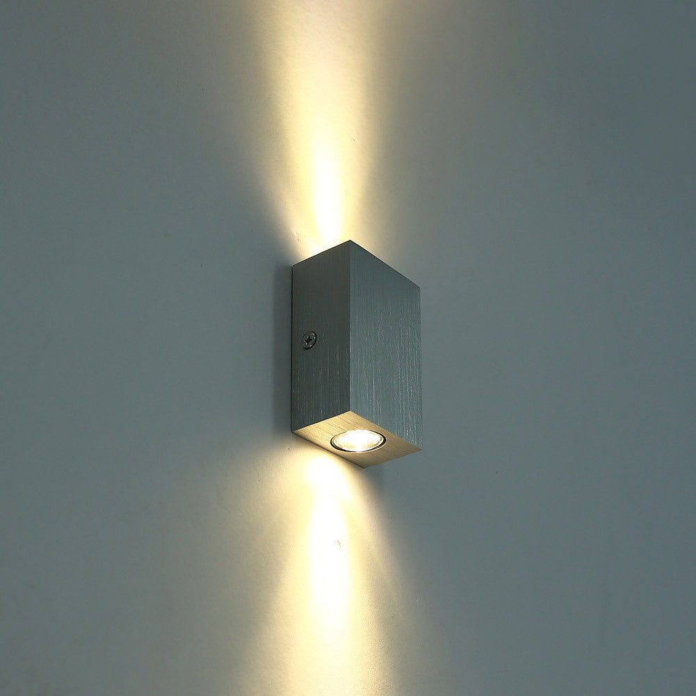 Modern Simplicity Waterproof Aluminum Cubic LED Wall Sconce Lamp For Outdoor Patio | Bowlift