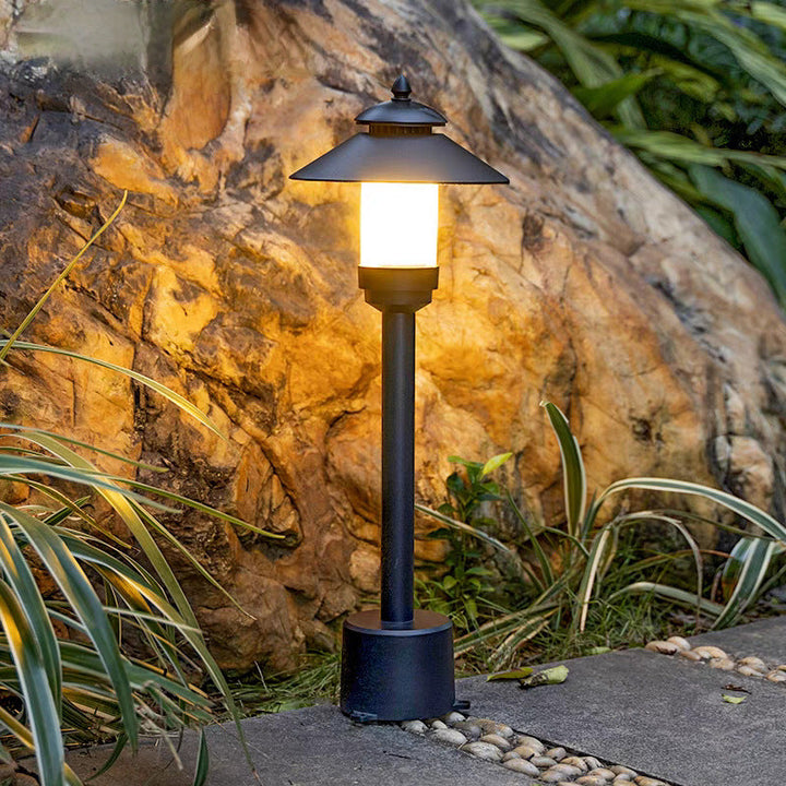 Modern Minimalist Umbrella Waterproof Aluminum Marble LED Outdoor Light For Garden | Bowlift