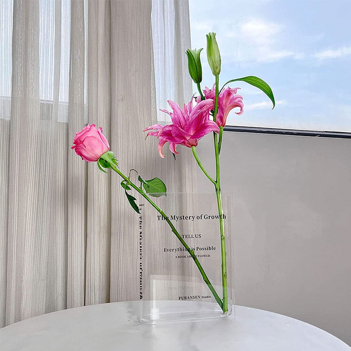 Book Shape Acrylic Vase | Bowlift
