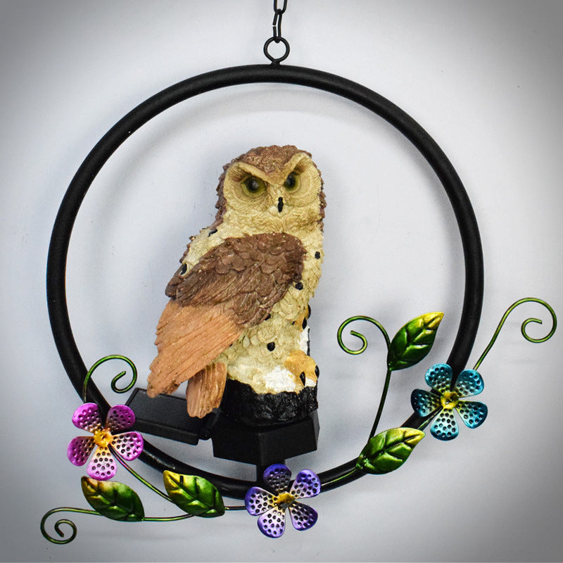 BowLift | European rustic owl solar waterproof outdoor garden pendant lights