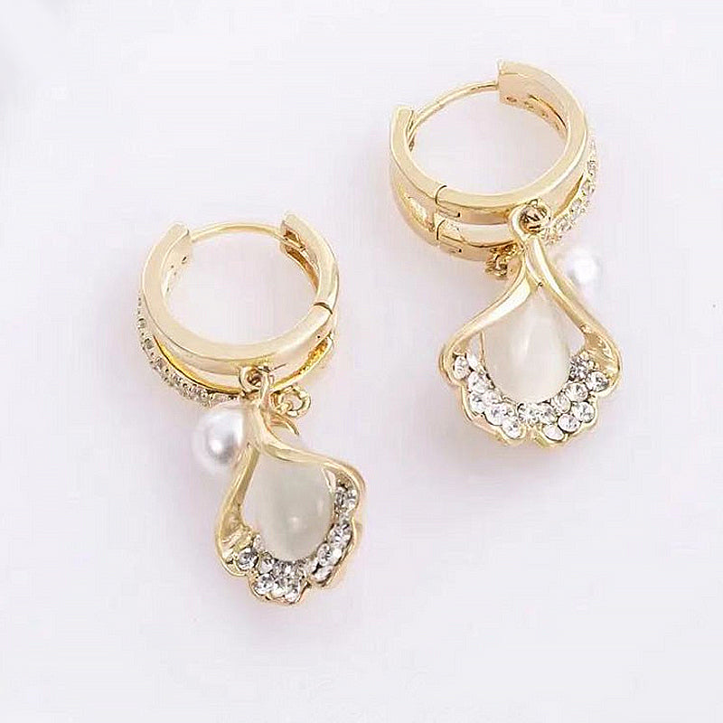 BowLift | Opal Ginkgo Leaf Earrings