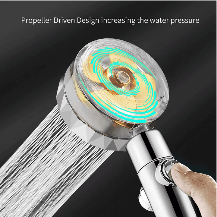 Shower head with high pressure - adjustable 360° rotating design - up to 40% water savings | Bowlift
