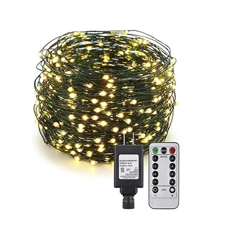 LED string lights with remote control and 8 light settings – 30/40/50 meters – | Bowlift