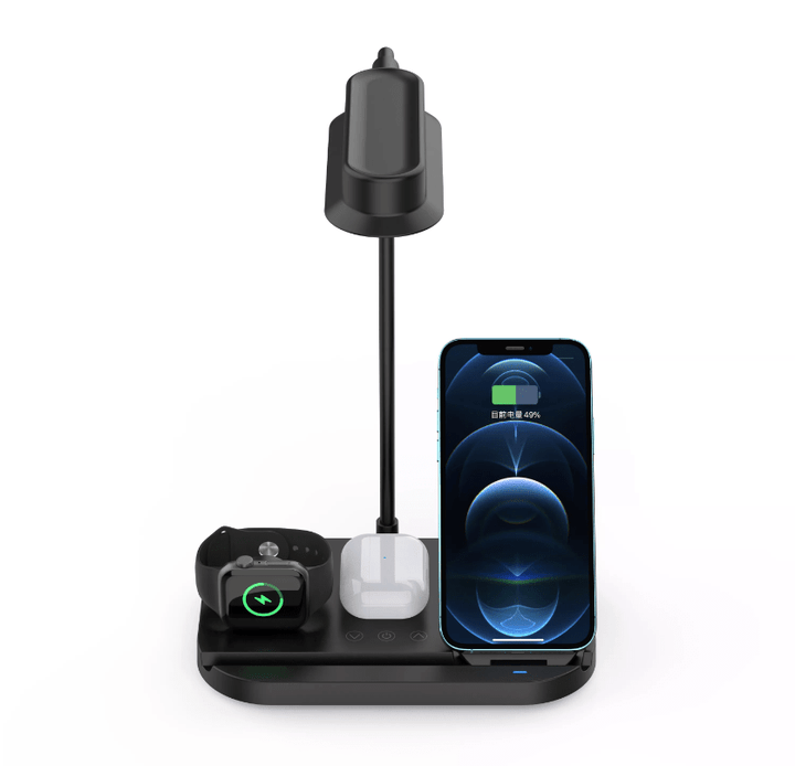 LED table lamp with dimmer and wireless charger for smartphones (4-in-1) | Bowlift