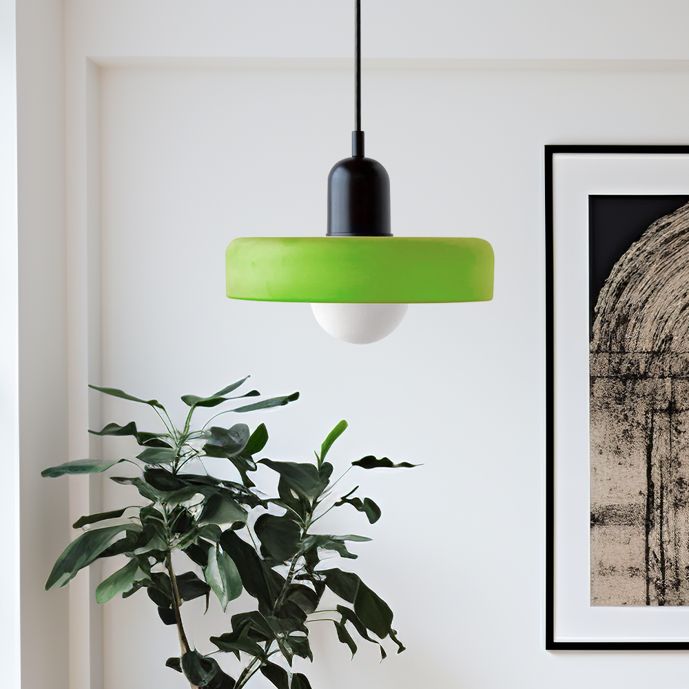 BowLift | Scandi Bauhaus Pendant Light – Stylish Orange Ceiling Lamp for Contemporary Spaces