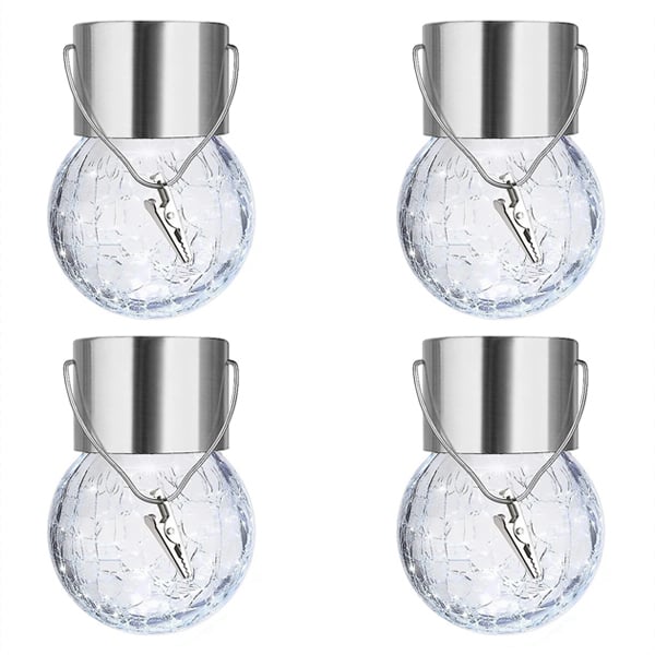 BowLift | Multicolor Crackle Glass Hanging Solar Light