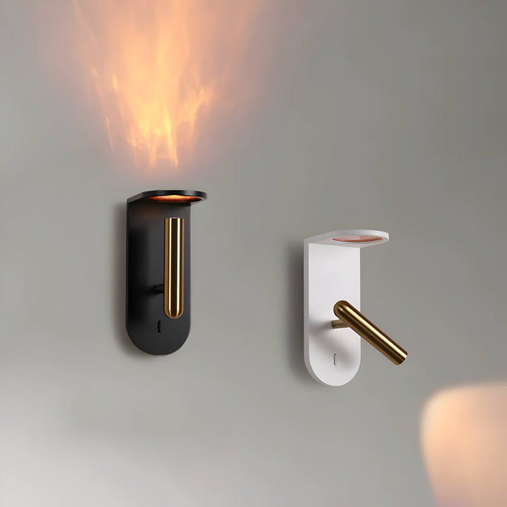 Adjustable Nordic LED Wall Light with Flame Effect Bowlift