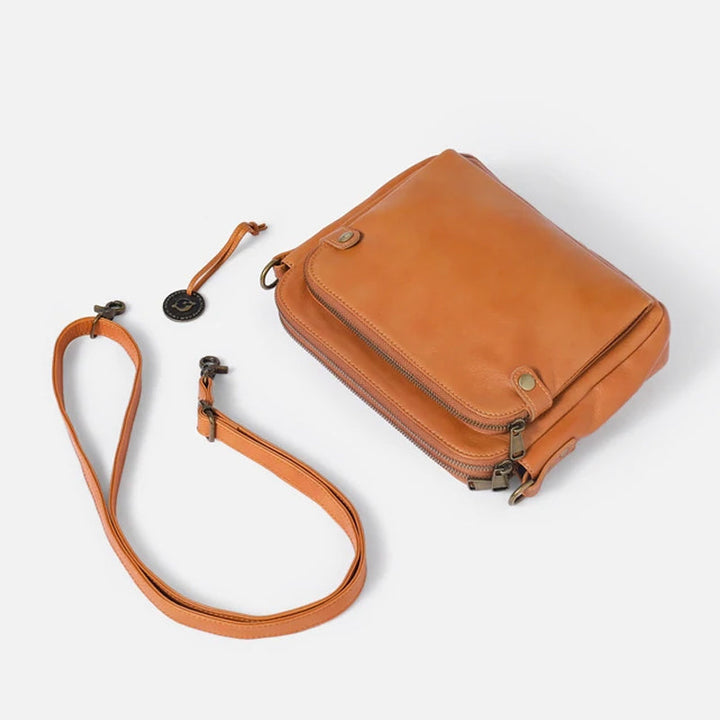 Women's shoulder bag made of three-layer leather | Bowlift