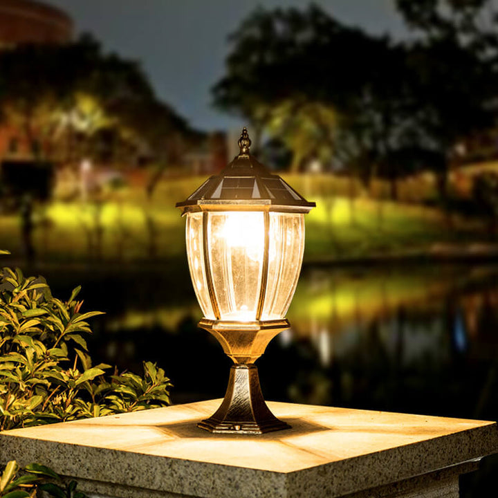 Outdoor Solar Waterproof Aluminum Glass 1-Light Lawn Landscape Light | Bowlift