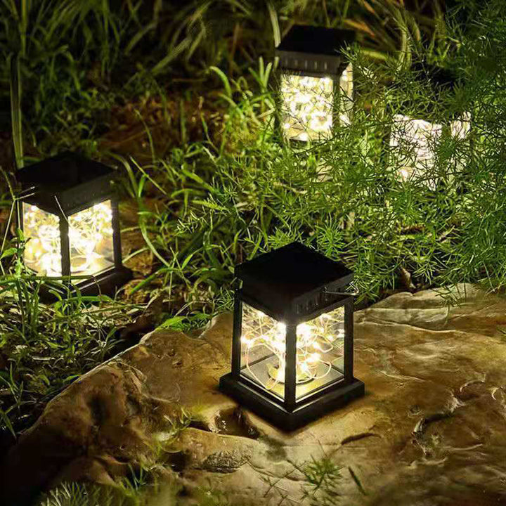 Modern Minimalist Solar Rectangular Iron Glass LED Outdoor Light For Garden | Bowlift