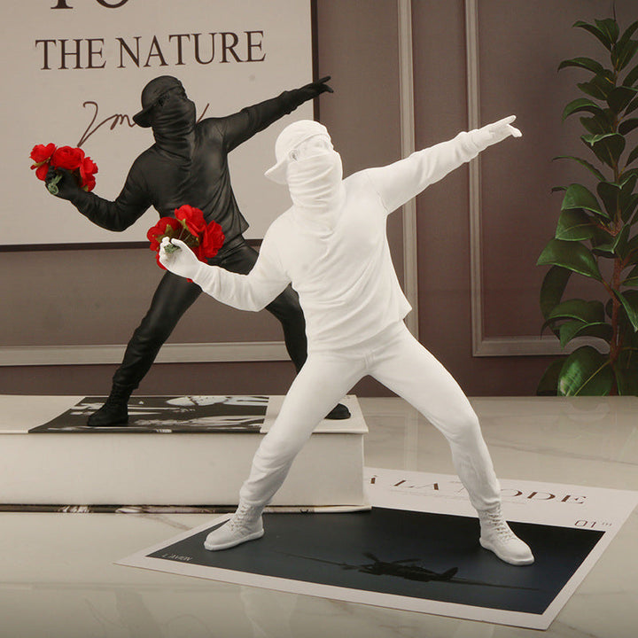 Banksy Flower Rioter Ornament | Bowlift