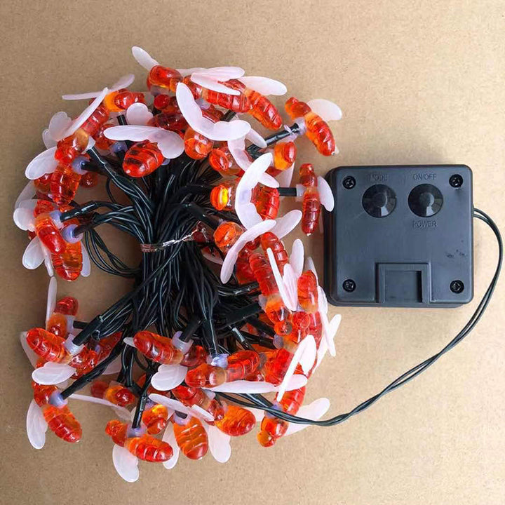 BowLift | Modern Art Deco Waterproof Solar Honey Bees Decoration Plastic LED Outdoor String Light For Garden