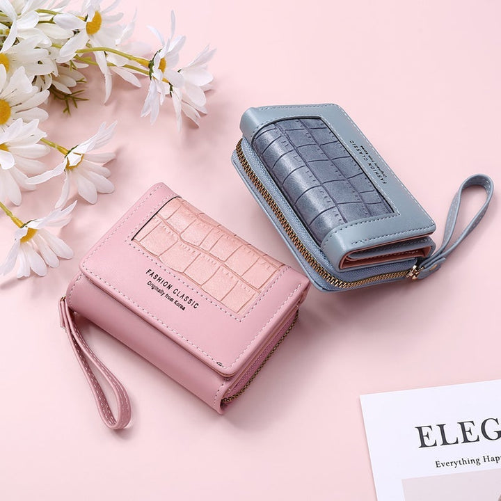 BowLift | Large Capacity Multi-Card Zipper Tri-Fold Coin Purse