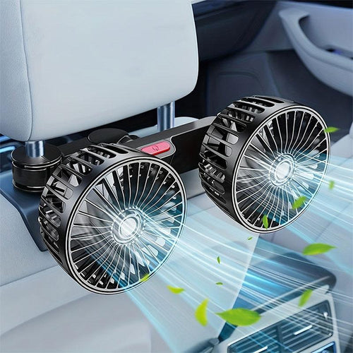 USB Fan for Car with 2 Heads | Bowlift