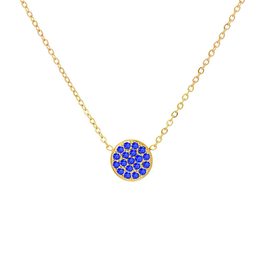 BowLift | Dainty Diamond Speckled Birthstone Circle Necklace