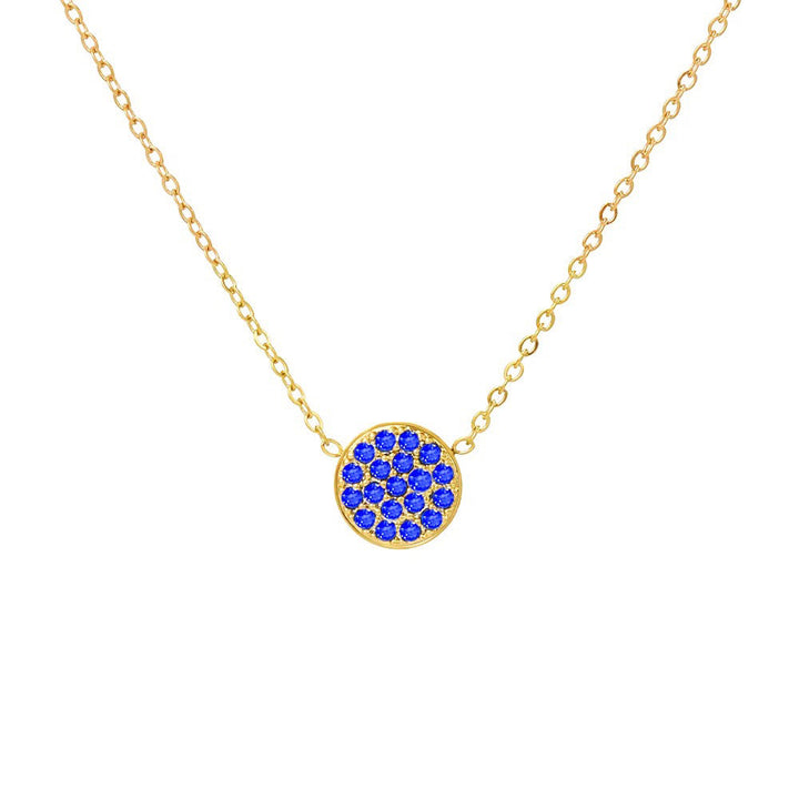 BowLift | Dainty Diamond Speckled Birthstone Circle Necklace