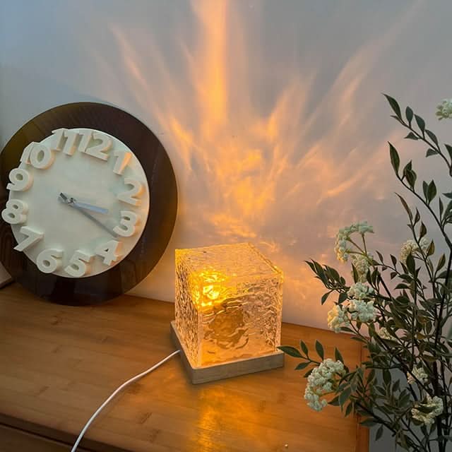 BowLift | Nordic Glass Cube Lamp with Ambient Light