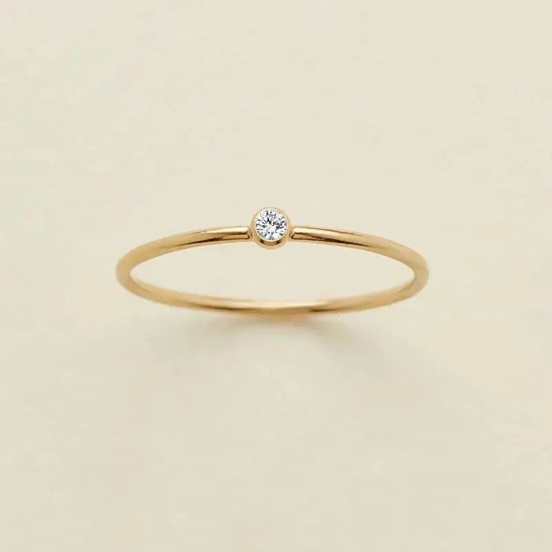 BowLift | Dainty Birthstone Ring