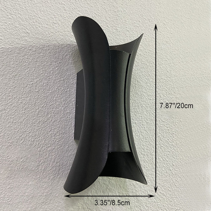 Modern Minimalist Waterproof Rectangle Aluminum LED Wall Sconce Lamp For Outdoor Patio | Bowlift