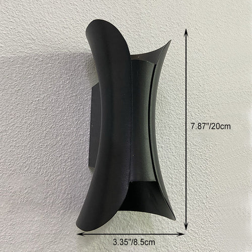 Modern Minimalist Waterproof Rectangle Aluminum LED Wall Sconce Lamp For Outdoor Patio | Bowlift
