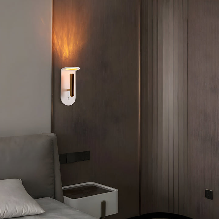 Adjustable Nordic LED Wall Light with Flame Effect Bowlift