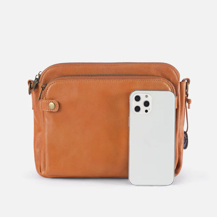 Women's shoulder bag made of three-layer leather | Bowlift