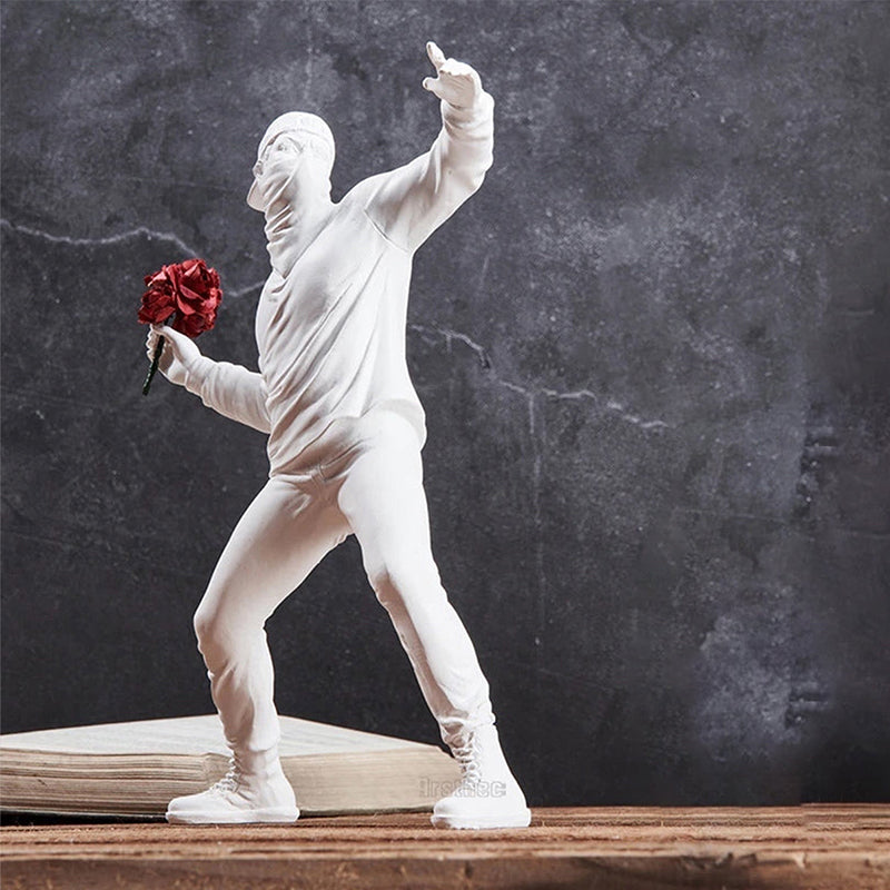 Banksy Flower Rioter Ornament | Bowlift