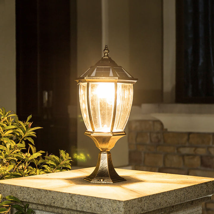 Outdoor Solar Waterproof Aluminum Glass 1-Light Lawn Landscape Light | Bowlift