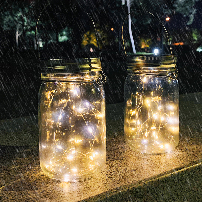 Modern Art Deco Waterproof Solar Glass Stainless Steel Copper Wire Star LED String Lights Outdoor Lighting For Garden | Bowlift