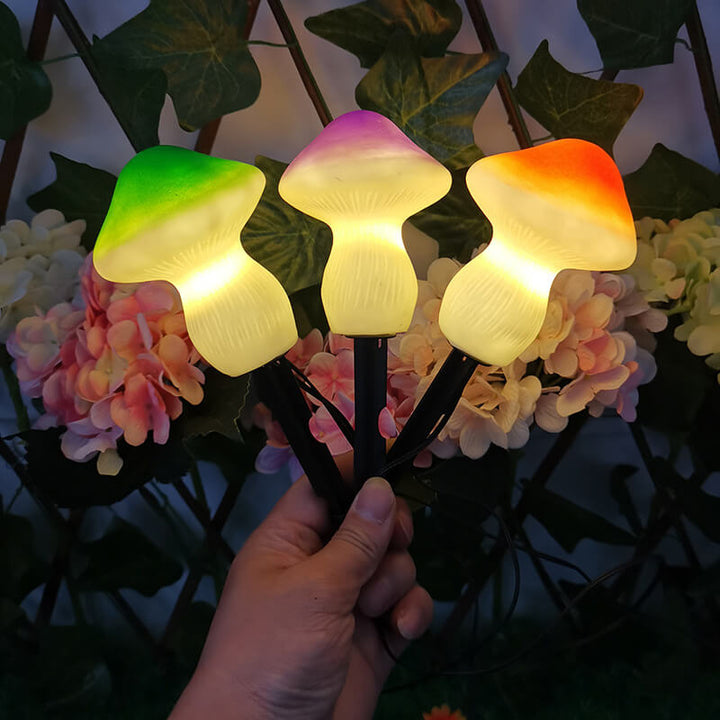 Solar Outdoor Mushroom Shape LED Garden Lawn Ground Insert Landscape Light | Bowlift