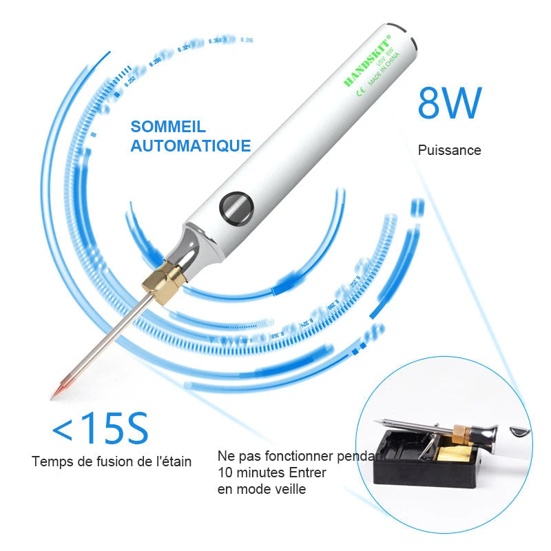 Portable Electric Soldering Iron Set Usb | Bowlift