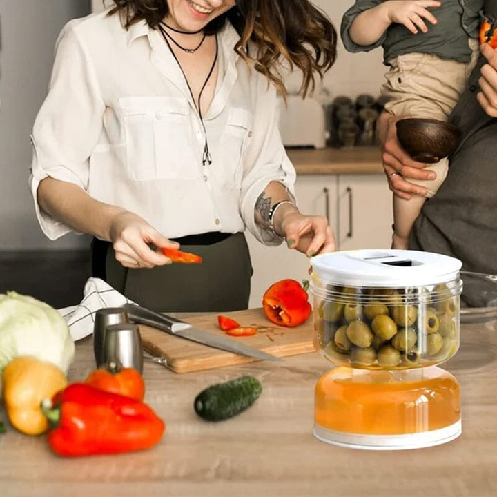 BowLift | Pickle and Olives Jar Container with Strainer